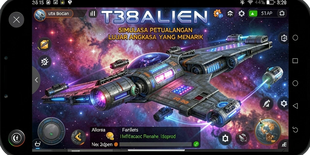 Screenshot gameplay 138ALIEN dengan planet luar angkasa yang menawan.