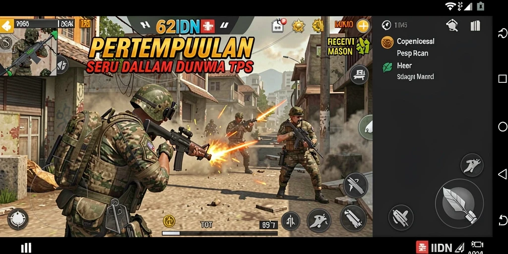 Tangkapan layar gameplay 62IDN yang penuh aksi.