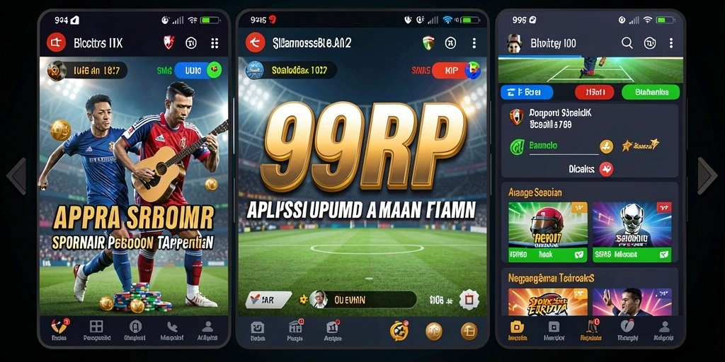 Tampilan antarmuka aplikasi 99RP yang menarik dan fungsional.