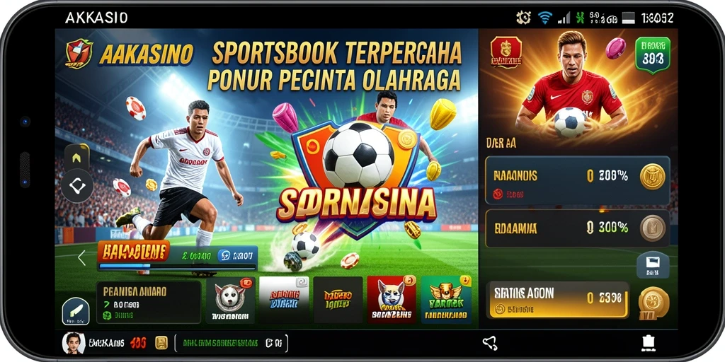 Screenshot AAKASINO menampilkan antarmuka taruhan olahraga yang menarik.