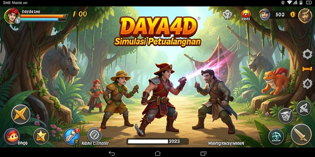 Tampilan gameplay DAYA4D yang menakjubkan dengan simulasi interaksi karakter.
