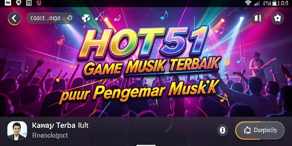 Tampilan screenshot HOT51 menunjukkan gameplay seru dalam menikmati musik.
