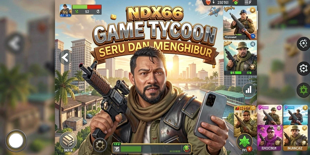 Tampilan utama gameplay <strong>IDX66</strong> yang menunjukkan kompleksitas manajemen bisnis.