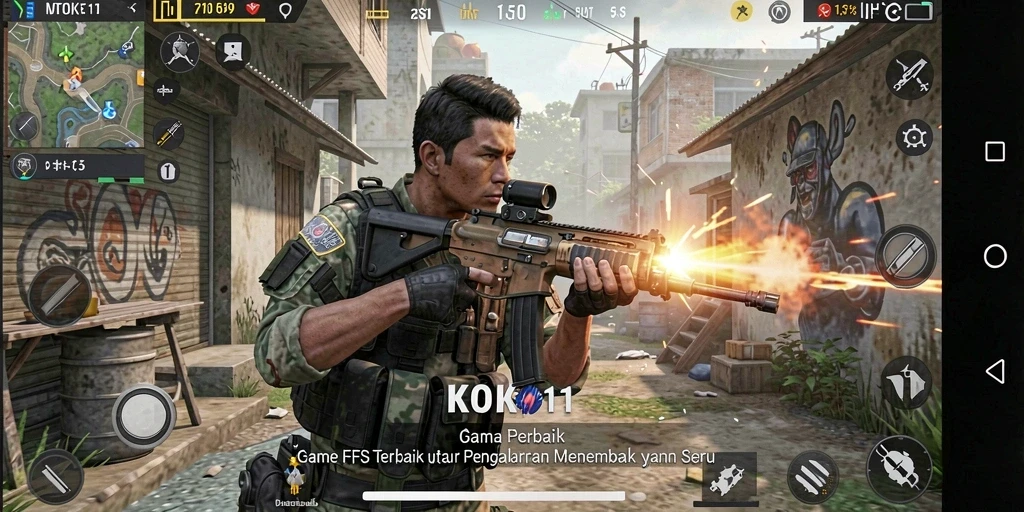 Tampilan gameplay KOKO11 dalam aksi seru dan intens.