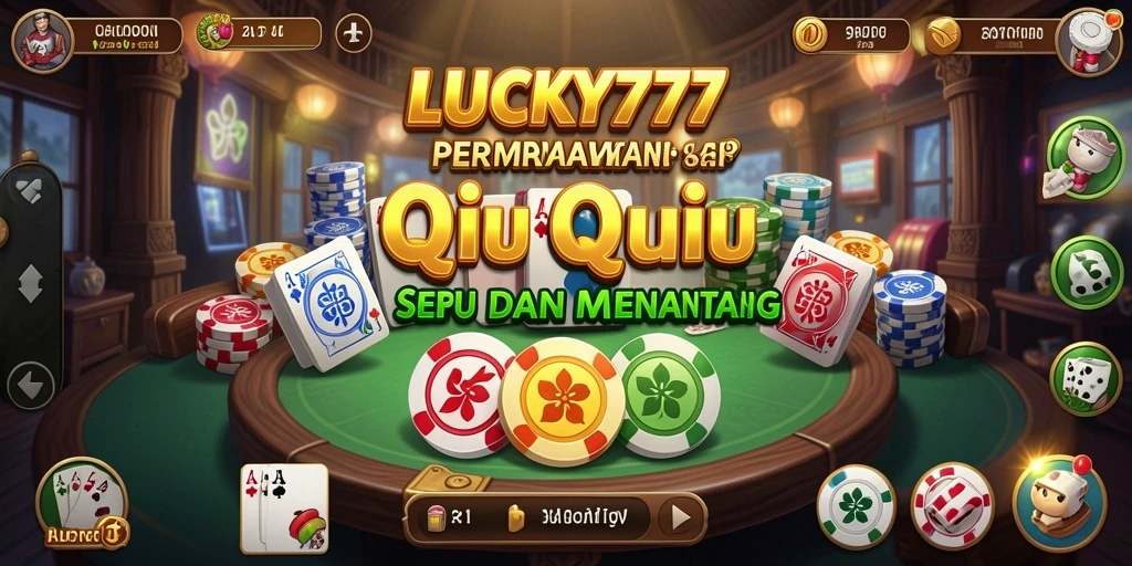 Tampilan gameplay mendebarkan dalam permainan QiuQiu LUCKY777.