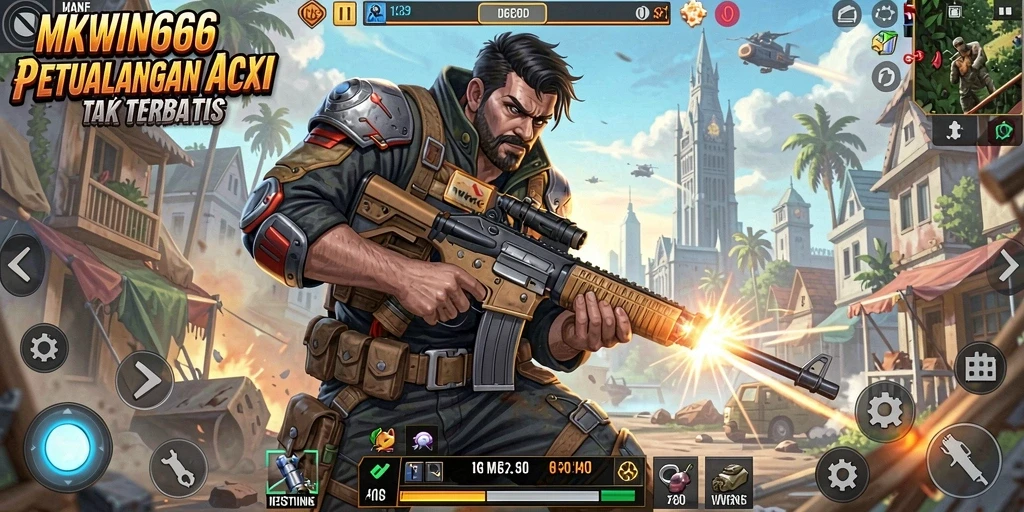 Screenshot utama dari gameplay seru di MKWIN666.