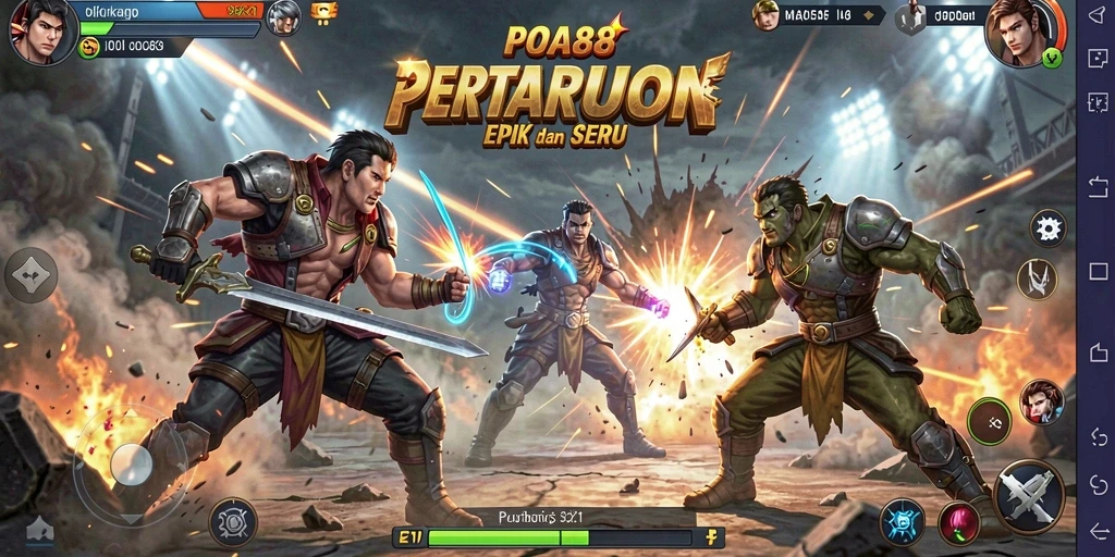 Tampilan gameplay seru dari POA88 dengan pertarungan dinamis.