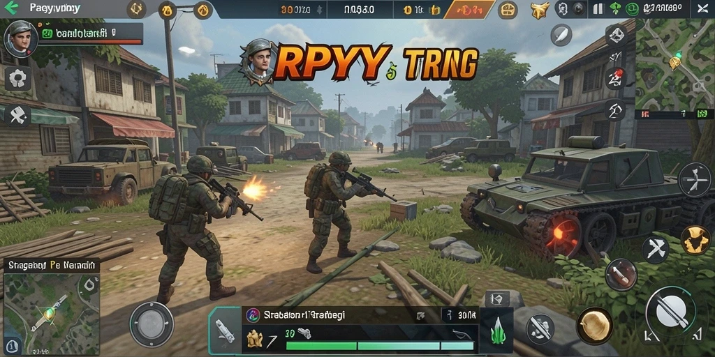 Menampilkan aksi menegangkan dalam gameplay RPYYY yang strategis.