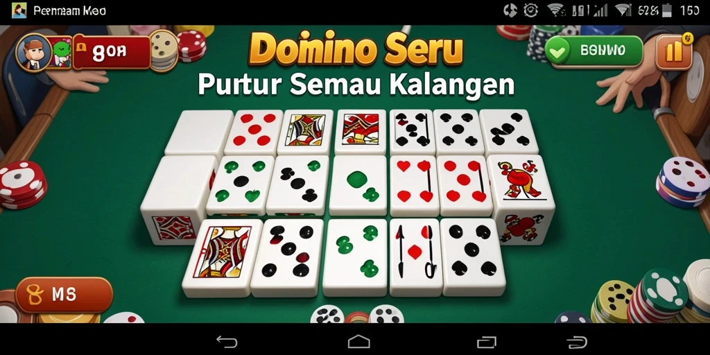 Tampilan gameplay T6 menampilkan keseruan bermain Domino secara langsung.