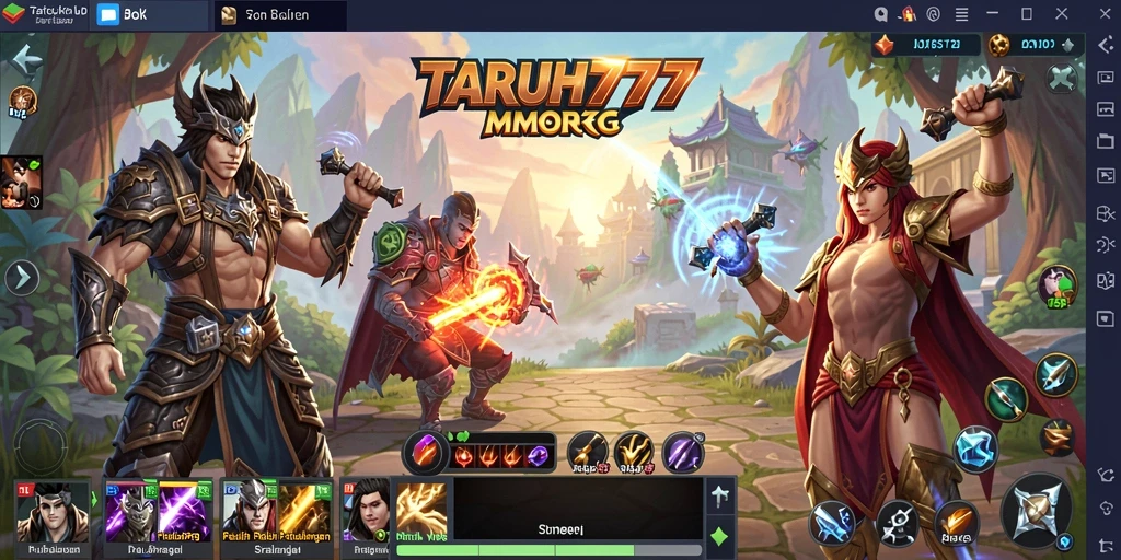 Screenshot gameplay TARUH777 dengan aksi seru dalam MMORPG.