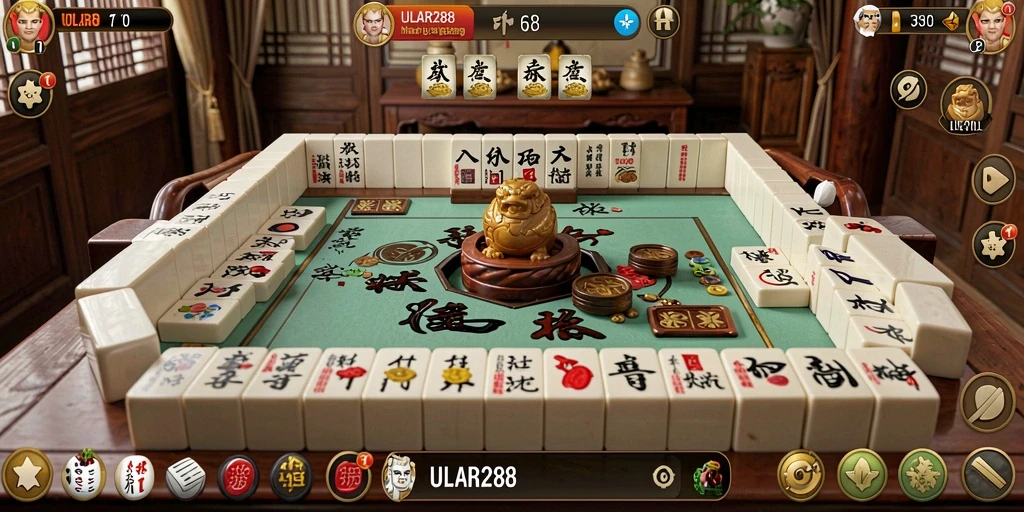 Tampilan gameplay ULAR288 dengan strategi Mahjong yang seru.