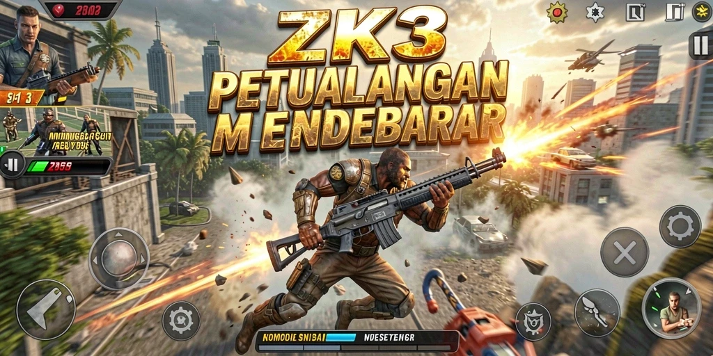 Tampilan gameplay ZK3 yang mengasyikkan dan menantang.