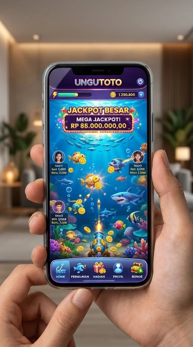 Tampilan antarmuka pengguna di ungutoto yang menarik dan mudah digunakan.
